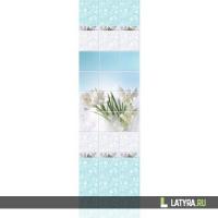 Панель ПВХ Novita Крокус лазурь 0.25*2.7 панно (3шт)