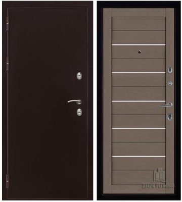 Дверь металл Термо 3 (антик медь/Light2127 тортора soft) 88L