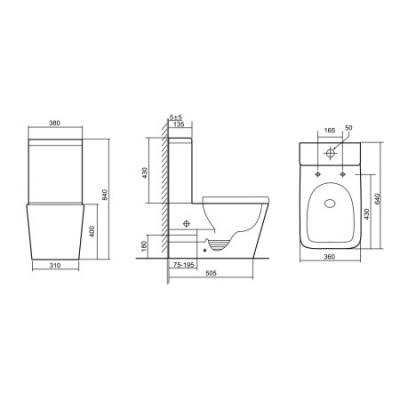 Унитаз-компакт Triton-Pro Corso CO-3006 напольный
