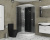 Душевая кабина NG-4512-14L BLACK (1200*800*2150) низкий поддон мозаика