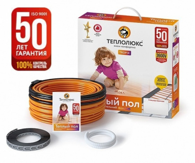 Кабель нагревательный Теплолюкс Tropix ТЛБЭ 18м/270Вт 1,5-1,8м2
