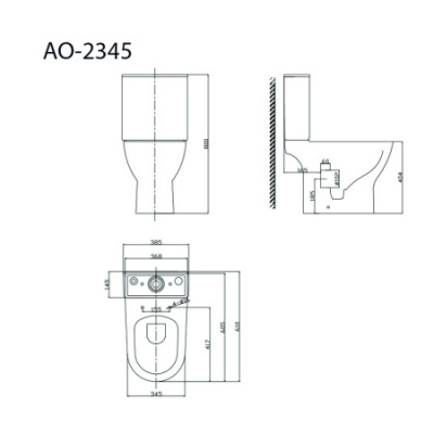 Унитаз-компакт Triton-Pro Astro AO-2345 напольный