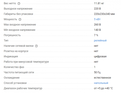 Стабилизатор Ресанта АСН-5000/1-Ц