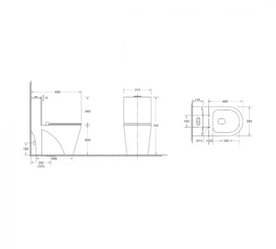 Унитаз-компакт WeltWasser Welzbach 001 GL-WT