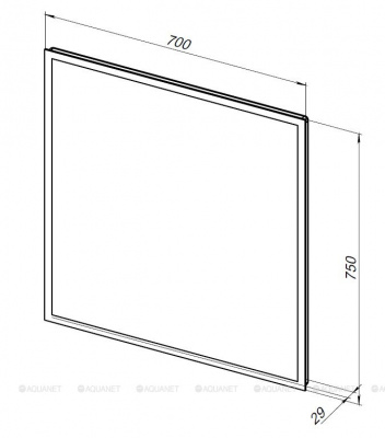 Зеркало Aquanet Optima 70*75 LED