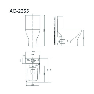Унитаз-компакт Triton-Pro Astro AO-2355 напольный