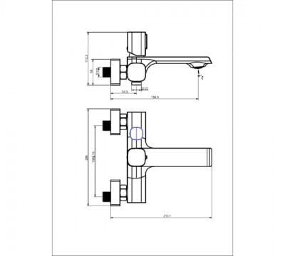 Смеситель Maxonor д/ванны PL3289 хром