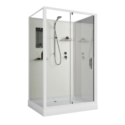 Душевая кабина Niagara ST100/80/15QBK (100*80*200) прямоуг низкий поддон б/к
