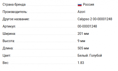 Декор Azori Calypso 2  20.1*50.5
