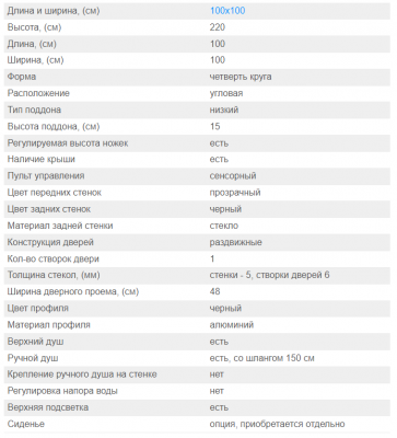 Душевая кабина Grossman GR-241 (100*100*215)