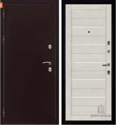 Дверь металл Термо 3 (антик медь/Light2127 бьянка soft) 88L