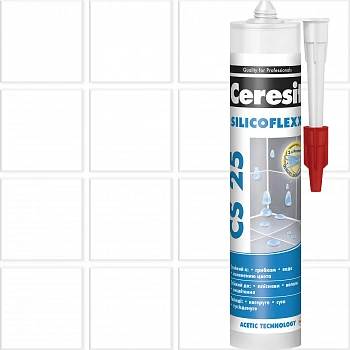 Затирка-герметик Cerisit Silicoflexx CS25 №01 белая 280мл
