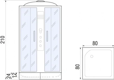 Душевая кабина River Quadro 80/26 (24) МТ