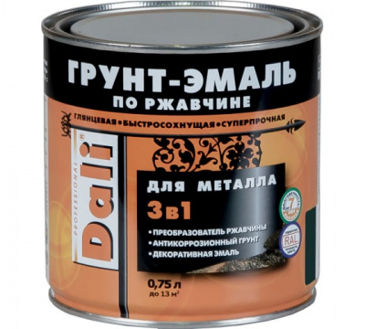 Грунт-эмаль Dali гладкая серая 0.75л
