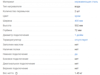 Полотенцесушитель водяной Terminus П-образн 500*400