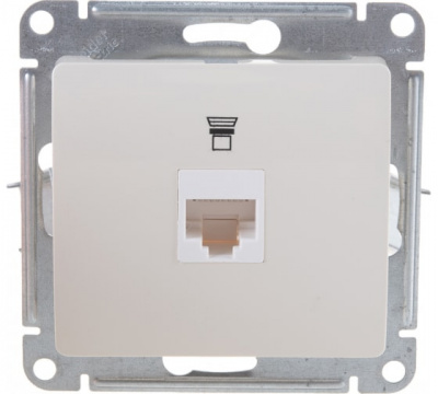 Розетка Schneider Glossa 281K 1м компьютерная белая