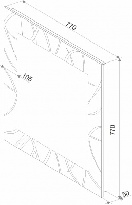 Зеркало Allegro  LED 770*770 с сенсором ЗЛП89 *