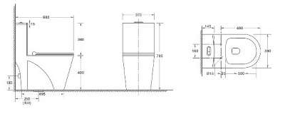 Унитаз-компакт WeltWasser Welzbach 001 GL-WT