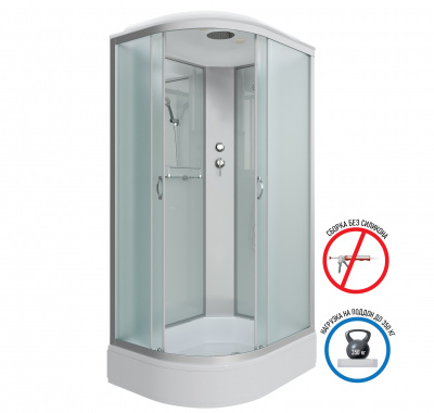 Душевая кабина NG-33094-14R (1000*900*2150) средний поддон матовое
