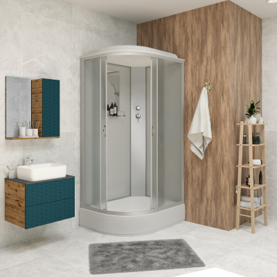 Душевая кабина NG-33094-14R (1000*900*2150) средний поддон матовое