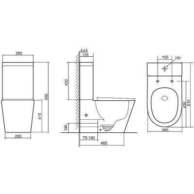 Унитаз-компакт Triton-Pro Tornado Corso TR-CO-3906 напольный
